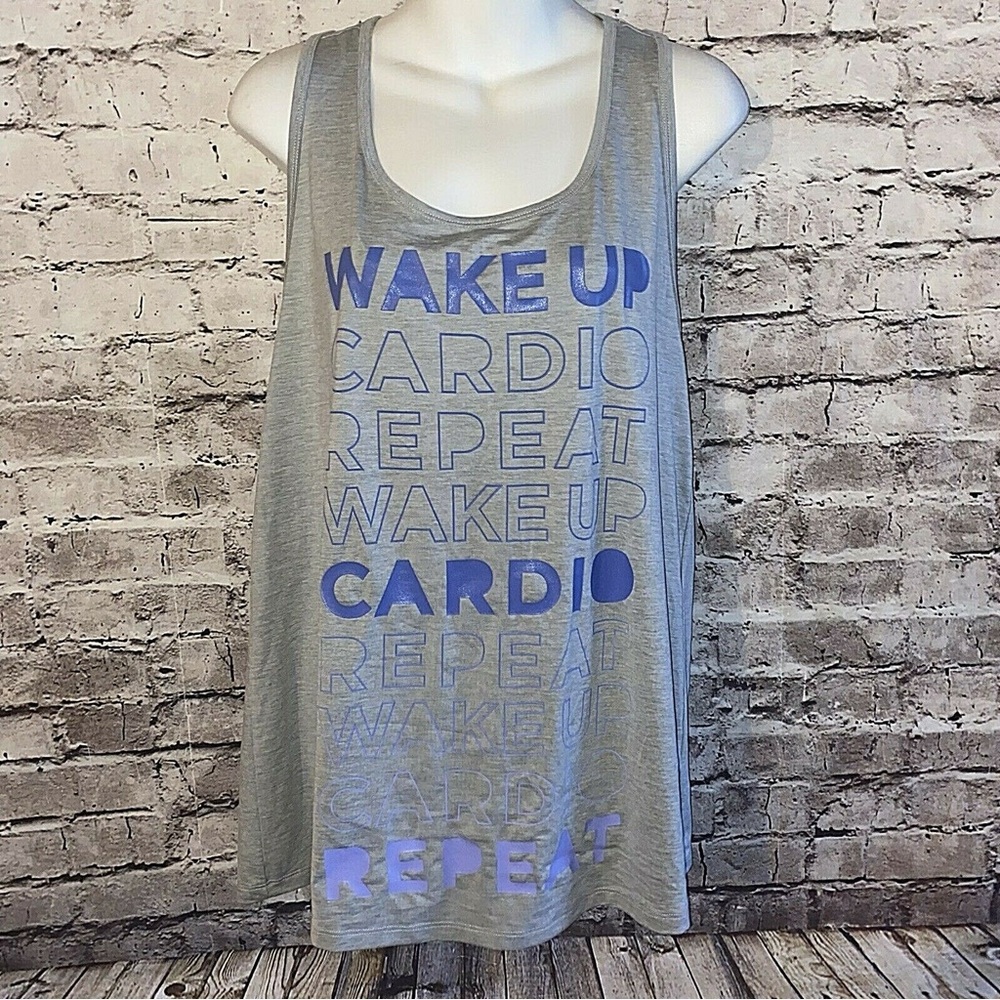 Champion light grey and blue workout tank